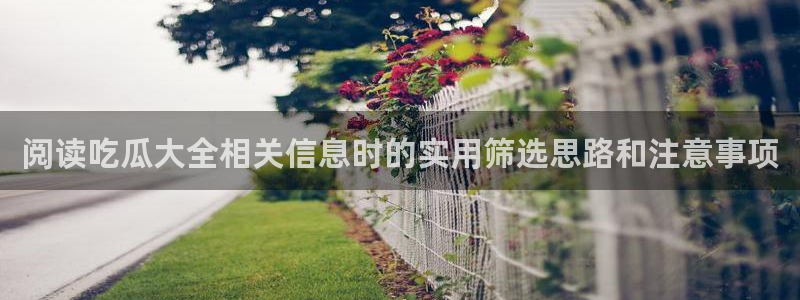 91吃瓜在线观看:阅读吃瓜大全相关信息时的实用筛选思路和注意事项