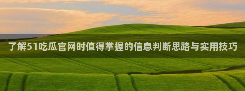 吃瓜王:了解51吃瓜官网时值得掌握的信息判断思路与实用技巧