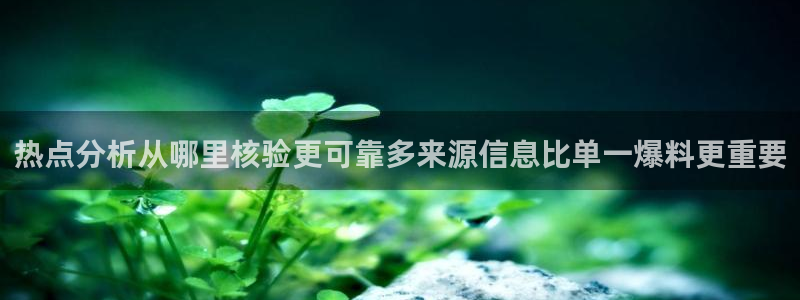 qq吃瓜群:热点分析从哪里核验更可靠多来源信息比单一爆料更重要